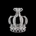 Corona di perle argentata topper per torta accessorio sposa design lanterna per festa compleanno. - Stile Lanterna Senza Croce / Argento