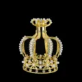 Corona perle strass oro torta topper festa di compleanno decorazione accessorio capelli - Stile Lanterna Senza Croce / Oro