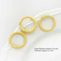Macaron color round spring ring DIY jewelry accessory keyring buckle spring clasp set - Light Yellow Round Ring (Single)