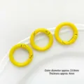 Yellow spring O-rings for DIY crafts, keychains, and handmade jewelry accessories. - Yellow Round Ring (Single)