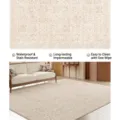 Tappeto da soggiorno stile retrò francese beige con delicato motivo floreale, morbido e resistente. - 120*160CM / Giardino Beige