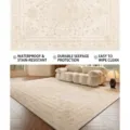 Vintage French style living room carpet, elegant beige floral pattern rug for bedroom home floor. - 120*160CM / Nora's Dream