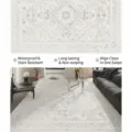 French vintage living room rug waterproof stain resistant floor mat modern luxury home decor - 120*160CM / Eternal Flower