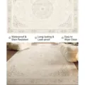 Vintage French Living Room Carpet Retro Style Rug Waterproof Anti-Stain Bedroom Floor Mat - 120*160CM / Baroque Manor