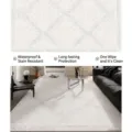 Retro French style living room carpet light grey geometric pattern bedroom floor mat variant - 120*160CM / Charon