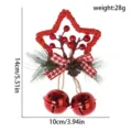 Christmas star bell pendant DIY hanging decoration for tree window display accessories - Five-Pointed Star Bell Red Style / Red