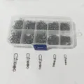 Fishing snap swivel set 210pcs luring connector rolling swivel tackle accessories - 210 Pieces/Pack / Multicolor