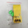 Fishing lure set with casting aid, sequin fly hooks and foam winding board for anglings - Size 12 / Fly Hook Set 3 Gold 2 Silver + 5 Floats