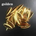Bulk willow leaf spinner blades lure DIY fishing tackle accessories gold metal gear - 25mm*8mm (Small) / Gold