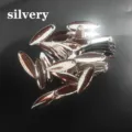 Bulk willow leaf spinner blades silver fishing lure DIY rotating metal tackle components - 25mm*8mm (Small) / Silver