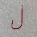 Red fishing hook variant, sharp single hook for freshwater angling and tackle accessories. - Style 1 / Red Barbed
