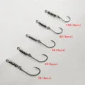 Lot d'hameçons de pêche avec émerillon, design barbelé, plusieurs tailles pour la pêche. - Ensemble de 20 Pièces (Tailles 2 4 6 8 10, 4 de chaque)