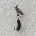 Micro fishing lure with rotating spinner blade and fly hook, ideal for trout and bass fishing. - 14# / Silver Spinner with Fly Hook