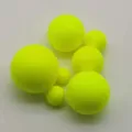 Bright yellow foam fishing beads floats set, multi-size spherical tackle accessories for fishing. - Diameter 10mm (Aperture 1.5mm) / Yellow
