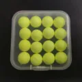 Fishing pop up foam balls set with a clear storage box and bright yellow buoyant bait floats - Yellow