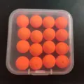 12mm foam fishing floating balls, orange carp fishing beads in clear storage box variant - Orange