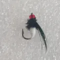 Mini fly fishing lure black and white micro insect hair hook for trout and chub fishing. - Wound Mosquito with Wings / 12# / White