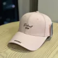 New spring Korean style embroidered pink baseball cap for women, stylish couple curved brim hat. - Adult 54-60 Adjustable / Pink