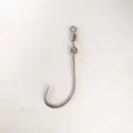 Hameçon barbelé avec émérillon métallique accessoire de matériel de pêche pour extérieur - 12# (Plus petit) / Sans Ardillon