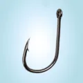 High-quality eyed fishing hook with barb for freshwater and saltwater fishing tackle - Size 3 (100 Pieces/Pack) / Black