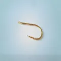 Gold barbed fishing hooks carbon steel single hooks eye fishing tackle accessories 10pcs set - 1# / Gold