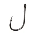High quality metal sea fishing hook with eye and barb for saltwater angling and lure fishing - 3# / Black Ringed