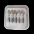 5pcs trout fishing lures set with micro spinner spoons and artificial fly hooks in box. - 18# Small / Boxed Fly Hooks Sequins 3 Gold 2 Silver