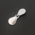 Silver metal propeller spinner blade for fishing lures and fly hooks, compact gear accessory. - Small 14*5*0.6mm / Silver