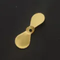 Gold mini propeller spinner blade fishing lure DIY accessory replacement metal part. - Small 14*5*0.6mm / Gold