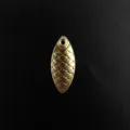 Gold fishing lure blade fish scale spinner bait metal fishing tackle accessories variant part - Fish Scale Blade / 12*5mm Through Hole Bead / Gold