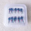 Fly fishing flies set, 10pcs boxed micro lures with red body and green fibers for trout. - Boxed Red Winged Mosquito Hooks 10 Pcs