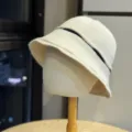 Sombrero de cubo de punto minimalista detalle, sombrero de invierno cálido casual. - Talla Única Adulto (54-60cm) / Beige