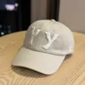 Japanese style cotton baseball cap with 3D embroidered YY letters, vintage casual hat. - Adult 54-60 Adjustable / Khaki