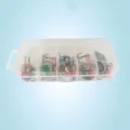 Metal fishing spinner lures set with transparent storage box for freshwater saltwater fishing tackle - Metal Composite Rotating Sequin Set / 10 Pieces Pack / Random Mixed Colors