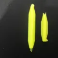 Yellow silicone fishing float stopper highly visible triangle marker tackle accessory - Medium Size (Long Style Hole About 1.0-1.1mm) / Yellow