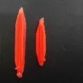 Silicone fishing float tail eye catching red bean fishing tackle accessories part - Medium Size (Long Style Hole About 1.0-1.1mm) / Red