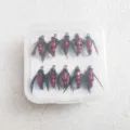Lure Fishing Fly Hooks Bionic Insect Bait Set Red Black Artificial Midge Fishing Tackle 10pcs - 10 Pieces/Pack / Red