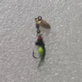 Micro fishing lure spinner bait with fly hook and feathered bionic insect design for fishing. - 12# Large / Gold Sequin Epoxy Wing Mosquito (Yellow)