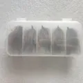 Brown simulation fishing lure set featuring grass hooks in a clear storage box variant. - Boxed 5 Pcs - Brown