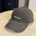 Washed cotton baseball cap for outdoor wear, retro style soft top hat with embroidery. - Adult 54-60 Adjustable / Coffee