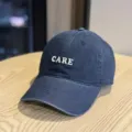 Casual letter embroidered baseball cap for women, stylish denim blue sun hat for summer outdoor travel. - Adult 54-60 Adjustable / Navy Blue