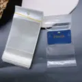 Διαφανείς επανασφραγιζόμενες σακούλες κοσμημάτων με τρύπες ανάρτησης και κάρτες για σκουλαρίκια. - 6x12cm Πακέτο 100 Τεμαχίων / Διαφανές