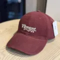 Burgundy baseball cap for women with embroidered front text, soft crown and wide brim details. - Adult 54-60 Adjustable / Burgundy
