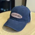 Vintage washed blue baseball cap for women, casual soft crown embroidered dad hat daily. - Adult 54-60 Adjustable / Navy Pink Letter