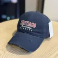 Distressed navy blue baseball cap featuring front SANTIAGO embroidery and worn-out details. - Adult 54-60 Adjustable / Navy Blue