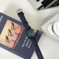 Minimalist square quartz watch with dark blue suede strap, elegant and stylish wristwatch. - Blue Strap Blue Dial