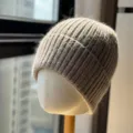 Berretto in maglia caldo invernale da donna, cappello morbido in lana spessa, stile casual. - Taglia Unica Adulto (54-60cm) / Kaki