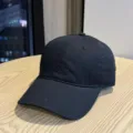 Classic black baseball cap for women men, soft top casual hat with subtle front embroidery. - Adult 54-60 Adjustable / Black