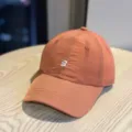 Lightweight breathable quick dry waterproof embroidered baseball cap product detail view. - Adult 54-60 Adjustable / Orange