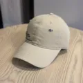 Vintage beige baseball cap with embroidery, casual streetwear cotton dad hat for daily wear. - Adult 54-60 Adjustable / Dark Khaki